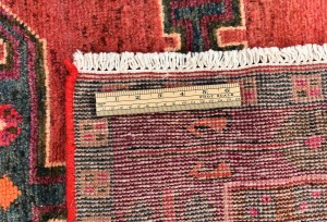 Vintage Rose Red Tribal 4X7 Hamedan Persian Rug