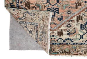 Semi Antique Muted Tribal 3X9'5 Distressed Vintage Oriental Runner Rug