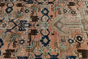 Semi Antique Muted Tribal 3X9'5 Distressed Vintage Oriental Runner Rug