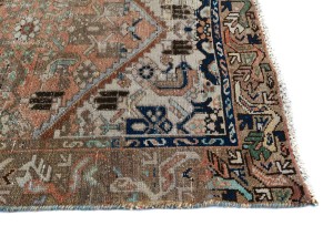 Semi Antique Muted Tribal 3X9'5 Distressed Vintage Oriental Runner Rug