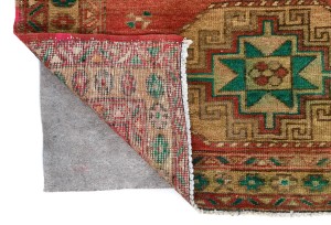 Antique Muted Red Tribal 4X11 Distressed Vintage Oriental Runner Rug