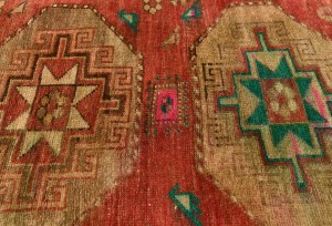 Antique Muted Red Tribal 4X11 Distressed Vintage Oriental Runner Rug