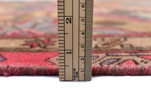 Semi Antique Muted Tribal 4'5X12 Distressed Vintage Oriental Runner Rug