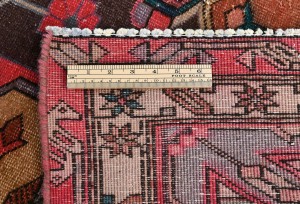 Semi Antique Muted Tribal 4'5X12 Distressed Vintage Oriental Runner Rug