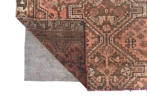 Semi Antique Muted Tribal 3'7X7'5 Vintage Oriental Rug