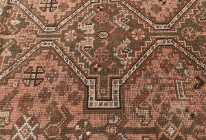 Semi Antique Muted Tribal 3'7X7'5 Vintage Oriental Rug