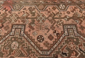 Semi Antique Muted Tribal 3'7X7'5 Vintage Oriental Rug