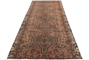Semi Antique Muted Tribal 3'7X7'5 Vintage Oriental Rug