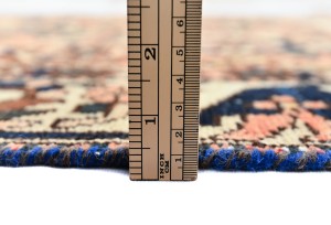 Semi Antique Pictorial Floral 5X10 Distressed Vintage Oriental Rug