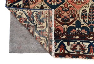 Semi Antique Pictorial Floral 5X10 Distressed Vintage Oriental Rug