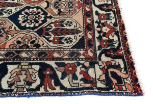 Semi Antique Pictorial Floral 5X10 Distressed Vintage Oriental Rug