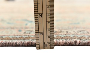 Antique Muted Floral 9'9X12'5 Distressed Vintage Oriental Rug