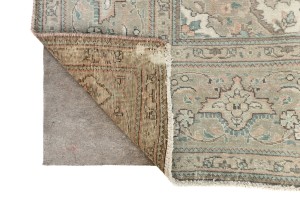 Antique Muted Floral 9'9X12'5 Distressed Vintage Oriental Rug