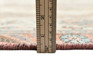 Semi Antique Muted Floral 9'5X12'7 Distressed Vintage Oriental Rug