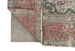 Antique Muted Floral 8X11 Distressed Vintage Oriental Rug