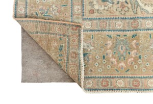 Antique Muted Floral 10X13 Distressed Vintage Oriental Rug