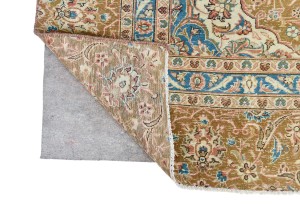 Semi Antique Muted Floral 8'5X12'6 Distressed Vintage Oriental Rug
