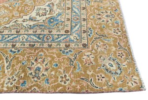Semi Antique Muted Floral 8'5X12'6 Distressed Vintage Oriental Rug