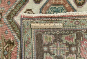 Antique Muted Geometric 10X13 Distressed Vintage Oriental Rug
