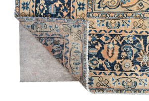 Semi Antique Muted Floral 9X12 Distressed Vintage Oriental Rug