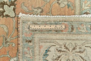 Semi Antique Muted Floral 8X12 Distressed Vintage Oriental Rug