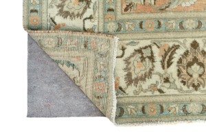 Semi Antique Muted Floral 8X12 Distressed Vintage Oriental Rug