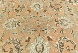 Semi Antique Muted Floral 8X12 Distressed Vintage Oriental Rug