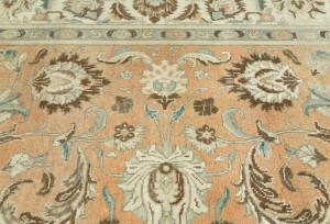 Semi Antique Muted Floral 8X12 Distressed Vintage Oriental Rug