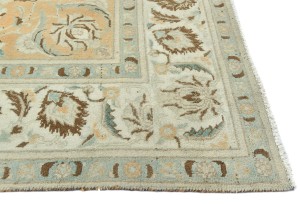 Semi Antique Muted Floral 8X12 Distressed Vintage Oriental Rug