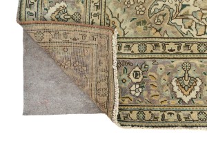 Semi Antique Muted Floral 7'5X11 Distressed Vintage Oriental Rug