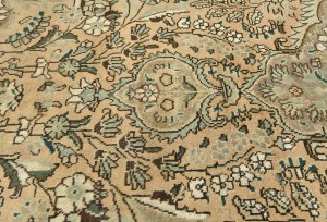 Semi Antique Muted Floral 7'5X11 Distressed Vintage Oriental Rug