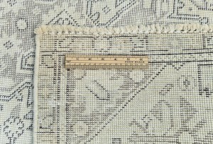 Antique Muted Beige Floral 4'7X7'8 Distressed Vintage Oriental Rug