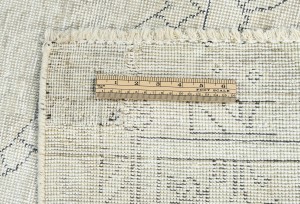 Antique Muted Beige Floral 5'3X8'8 Distressed Vintage Oriental Rug