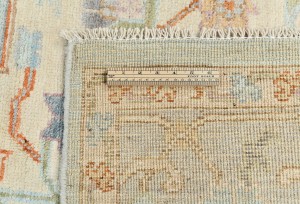 Light Blue Floral Oushak Peshawar 8X10 Pakistan Oriental Rug