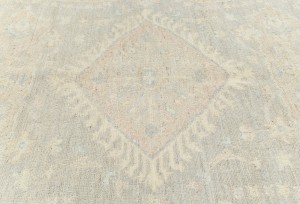 Taupe Floral Oushak Peshawar 8X10 Pakistan Oriental Rug