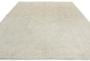 Taupe Floral Oushak Peshawar 8X10 Pakistan Oriental Rug