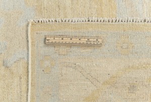 Golden Beige Floral Oushak Peshawar 8'5X9'9 Pakistan Oriental Rug