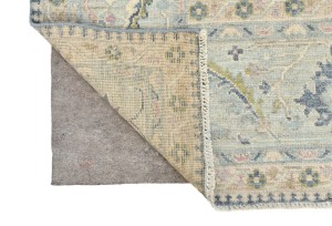 Gray Floral Oushak Peshawar 8'4X9'6 Pakistan Oriental Rug