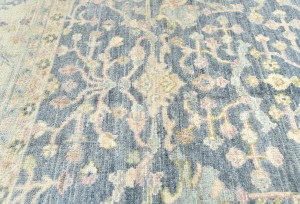 Gray Floral Oushak Peshawar 8'4X9'6 Pakistan Oriental Rug