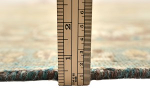 Semi Antique Muted Floral 10X13 Distressed Vintage Oriental Rug