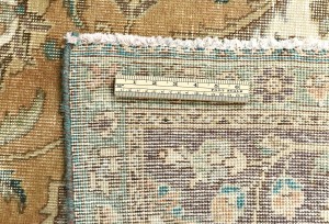 Semi Antique Muted Floral 10X13 Distressed Vintage Oriental Rug
