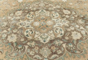 Semi Antique Muted Floral 10X13 Distressed Vintage Oriental Rug