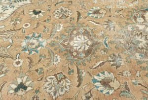 Semi Antique Muted Floral 10X13 Distressed Vintage Oriental Rug