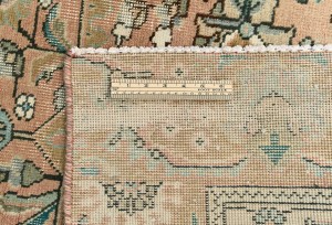 Semi Antique Muted Floral 7X10'5 Distressed Vintage Oriental Rug