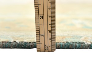 Semi Antique Muted Floral 10X13 Distressed Vintage Oriental Rug