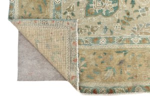 Semi Antique Muted Floral 10X13 Distressed Vintage Oriental Rug