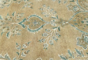 Semi Antique Muted Floral 10X13 Distressed Vintage Oriental Rug