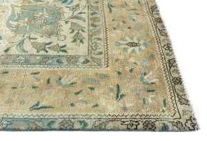 Semi Antique Muted Floral 10X13 Distressed Vintage Oriental Rug