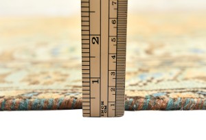 Semi Antique Muted Floral 8'4X10'9 Distressed Vintage Oriental Rug
