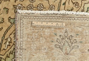 Semi Antique Muted Floral 9X12 Distressed Vintage Oriental Rug